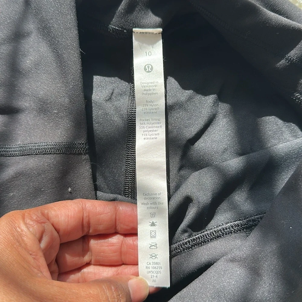 Black Leggings Lululemon size 10